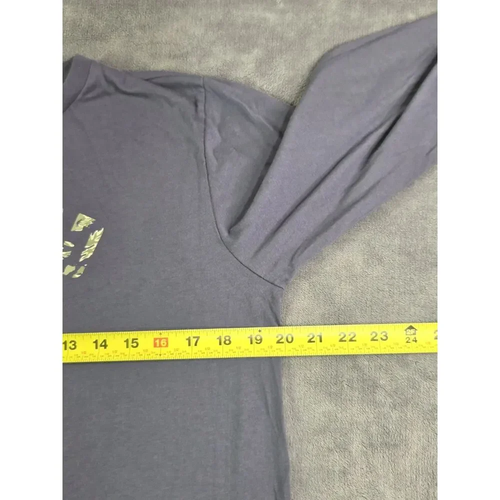 Under Armour T Shirt Young Size XL Long Sleeve Project Rock Purple Camo C39-20